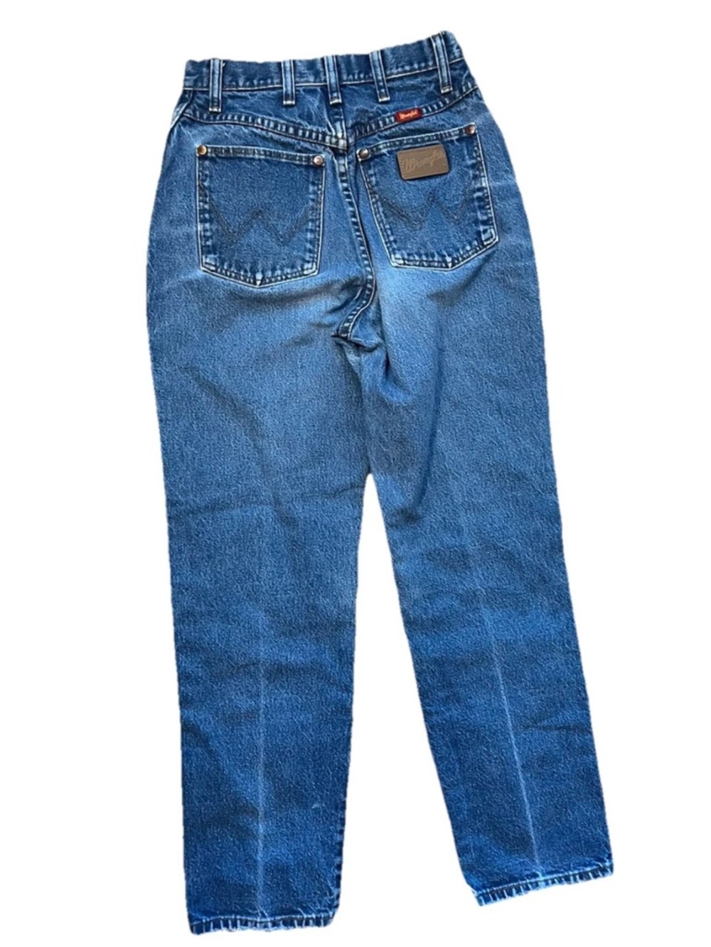 Vintage 90s Wrangler 12MWZG High Waist Cowgirl Wedgie Jeans Straight Sz 5/6 x 30 - Picture 3 of 14